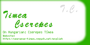 timea cserepes business card